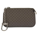 GUCCI Diamante Coin Purse Leather Gray 250467 Auth ac3658-13