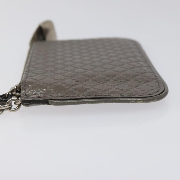 GUCCI Diamante Coin Purse Leather Gray 250467 Auth ac3658