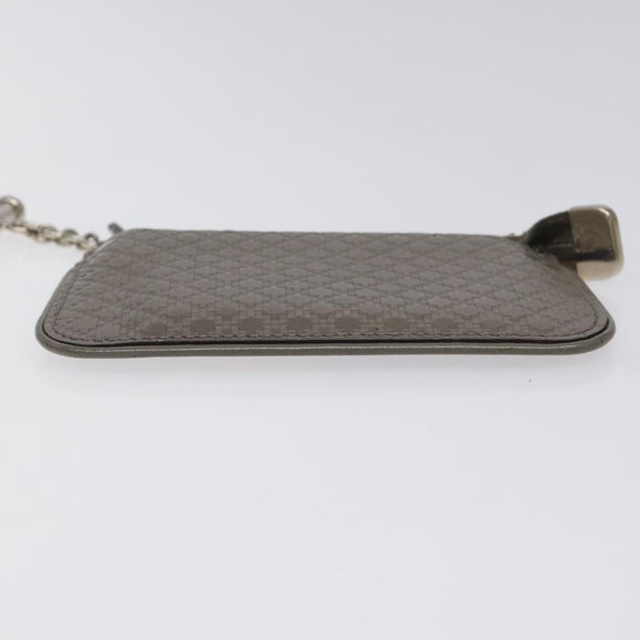 GUCCI Diamante Coin Purse Leather Gray 250467 Auth ac3658