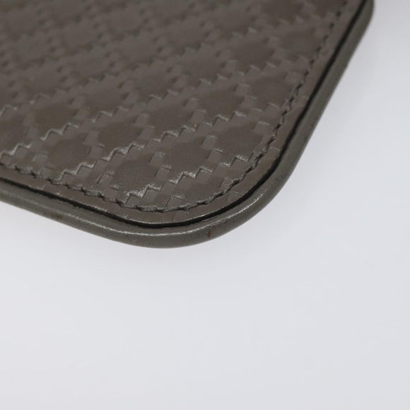 GUCCI Diamante Coin Purse Leather Gray 250467 Auth ac3658