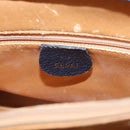 GUCCI Bamboo Hand Bag Suede Leather Navy Auth ac3660-18