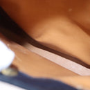 GUCCI Bamboo Hand Bag Suede Leather Navy Auth ac3660-19