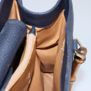 GUCCI Bamboo Hand Bag Suede Leather Navy Auth ac3660-21
