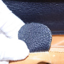 GUCCI Bamboo Hand Bag Suede Leather Navy Auth ac3660-12