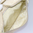 PRADA Shoulder Bag Nylon Beige Silver Auth ac3661-24