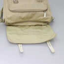 PRADA Shoulder Bag Nylon Beige Silver Auth ac3661-25
