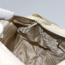 PRADA Shoulder Bag Nylon Beige Silver Auth ac3661-29