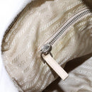 PRADA Shoulder Bag Nylon Beige Silver Auth ac3661-31