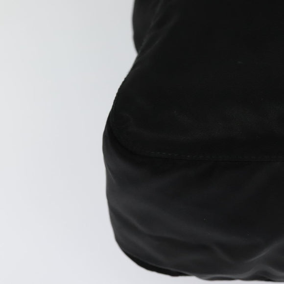 PRADA Hand Bag Nylon Black Silver Auth ac3668