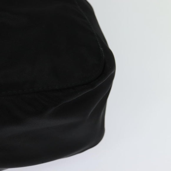 PRADA Hand Bag Nylon Black Silver Auth ac3668
