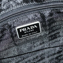PRADA Hand Bag Nylon Black Silver Auth ac3668-18