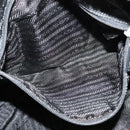 PRADA Hand Bag Nylon Black Silver Auth ac3668-21