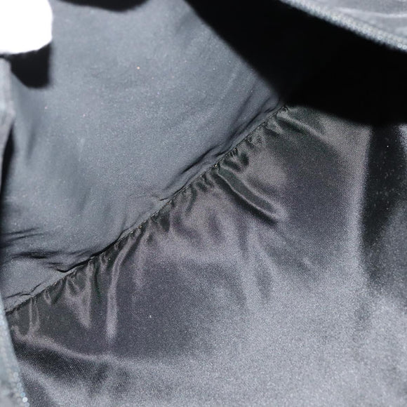 PRADA Hand Bag Nylon Black Silver Auth ac3668