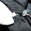 PRADA Hand Bag Nylon Black Silver Auth ac3668-12