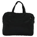 PRADA Hand Bag Nylon Black Silver Auth ac3668-2
