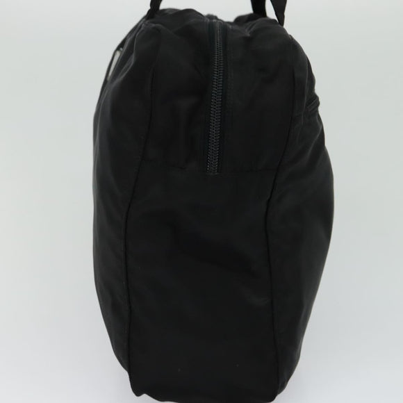 PRADA Hand Bag Nylon Black Silver Auth ac3668
