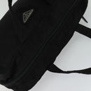 PRADA Hand Bag Nylon Black Silver Auth ac3668-6