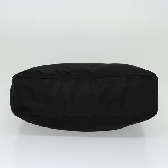 PRADA Hand Bag Nylon Black Silver Auth ac3668