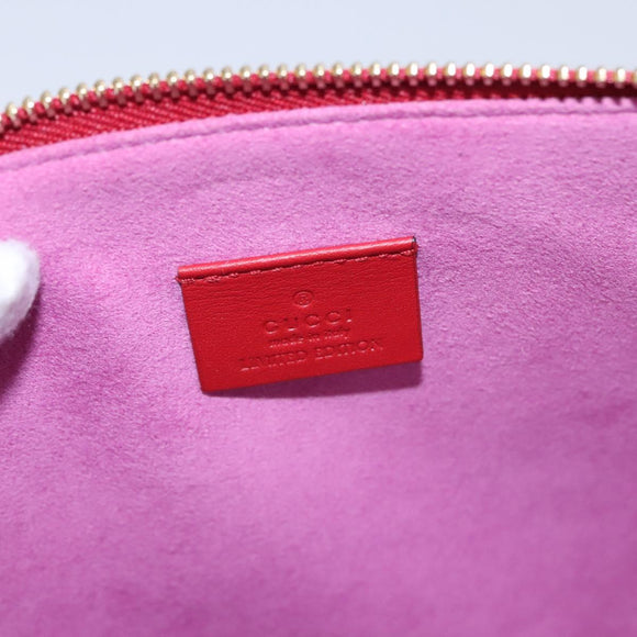 GUCCI GG Supreme BODCO Clutch Bag PVC Beige Gold 506280 Auth ac3672AV