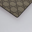GUCCI GG Supreme BODCO Clutch Bag PVC Beige Gold 506280 Auth ac3672V-7
