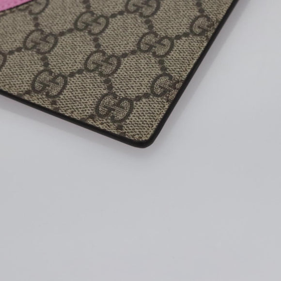 GUCCI GG Supreme BODCO Clutch Bag PVC Beige Gold 506280 Auth ac3672AV