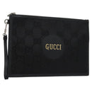 GUCCI GG Canvas Off The Grid Clutch Bag Black 625598 Auth ac3673A-1