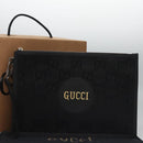 GUCCI GG Canvas Off The Grid Clutch Bag Black 625598 Auth ac3673A-12