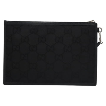 GUCCI GG Canvas Off The Grid Clutch Bag Black 625598 Auth ac3673A - 0