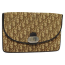 Christian Dior Trotter Canvas Shoulder Bag Brown Auth ac3674-1