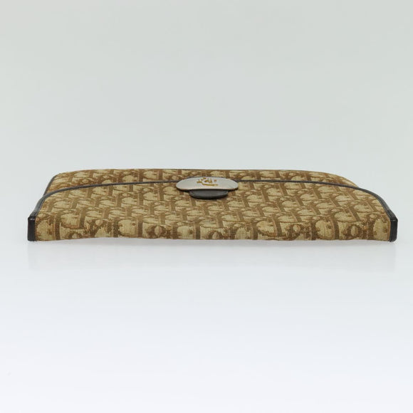 Christian Dior Trotter Canvas Shoulder Bag Brown Auth ac3674