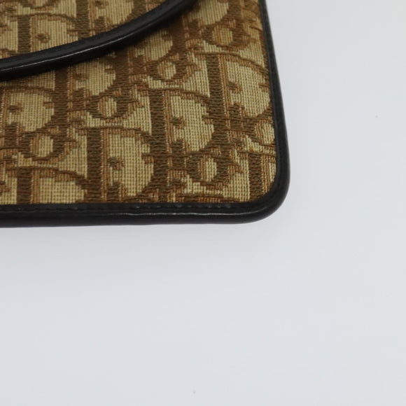 Christian Dior Trotter Canvas Shoulder Bag Brown Auth ac3674