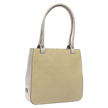 Salvatore Ferragamo Shoulder Bag Leather Beige Auth ac3690