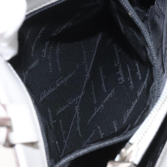 Salvatore Ferragamo Shoulder Bag Leather Beige Auth ac3690