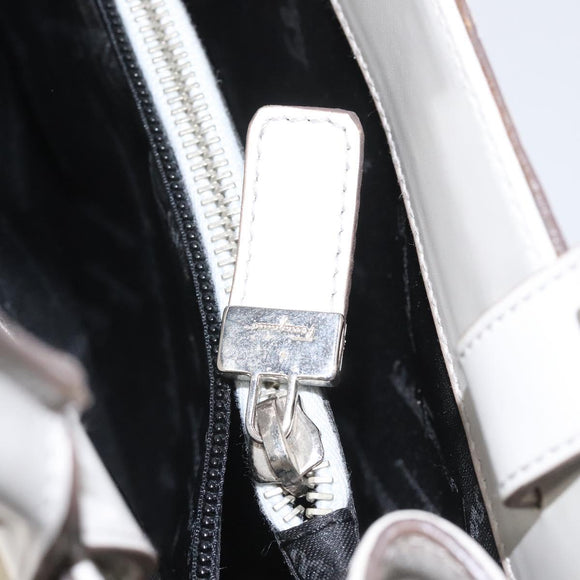 Salvatore Ferragamo Shoulder Bag Leather Beige Auth ac3690