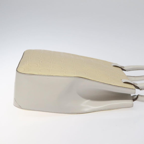 Salvatore Ferragamo Shoulder Bag Leather Beige Auth ac3690