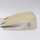 Salvatore Ferragamo Shoulder Bag Leather Beige Auth ac3690-4