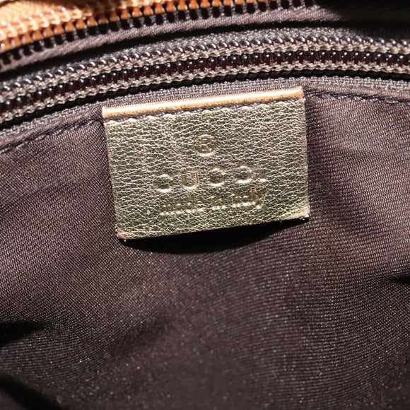 GUCCI GG Canvas Sherry Line Hand Bag Beige Gold pink 131228 Auth ac3698