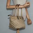 GUCCI GG Canvas Sherry Line Hand Bag Beige Gold pink 131228 Auth ac3698-21