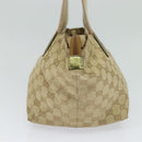 GUCCI GG Canvas Sherry Line Hand Bag Beige Gold pink 131228 Auth ac3698-4