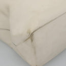 CHANEL Tote Bag Leather White Silver CC Auth ac3702-14