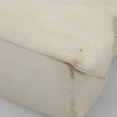 CHANEL Tote Bag Leather White Silver CC Auth ac3702-15