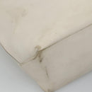 CHANEL Tote Bag Leather White Silver CC Auth ac3702-13