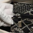 CHANEL Tote Bag Leather White Silver CC Auth ac3702-14