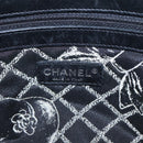 CHANEL Tote Bag Leather White Silver CC Auth ac3702-17