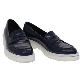 PRADA Sports Loafers shoes Leather Navy Auth ac3709