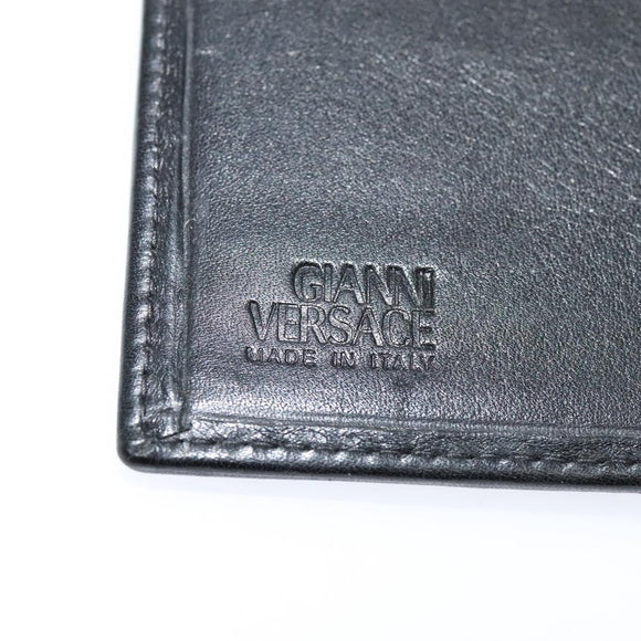 VERSACE Day Planner Cover Leather Black Auth ac3711