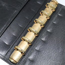 VERSACE Day Planner Cover Leather Black Auth ac3711-10