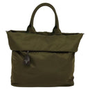 PRADA Hand Bag Nylon 2way Khaki Auth ac3713-2