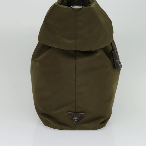 PRADA Hand Bag Nylon 2way Khaki Auth ac3713