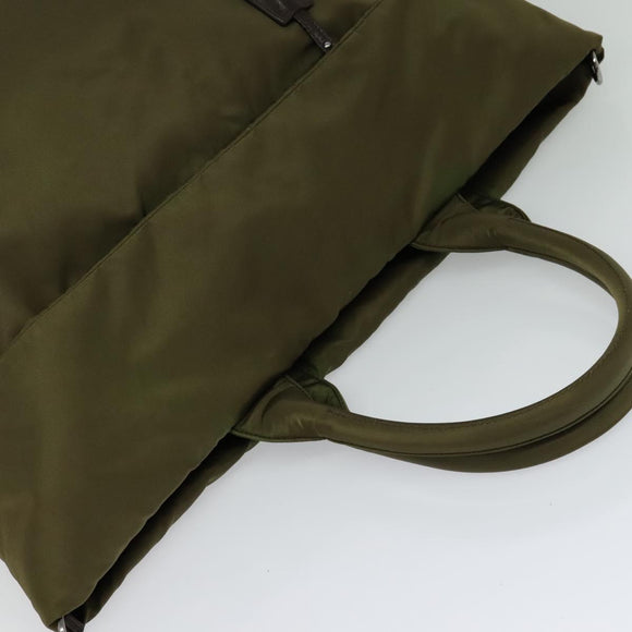 PRADA Hand Bag Nylon 2way Khaki Auth ac3713